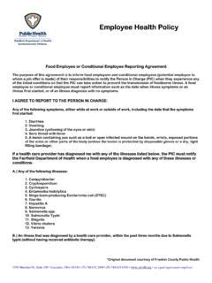 Employee Health Reporting Agreement Employee Health Reporting