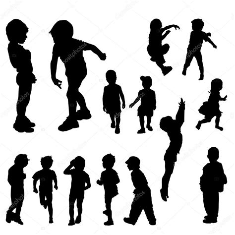 Children silhouettes — Stock Vector © 12th07 #2953320