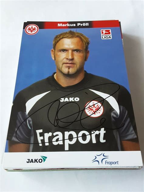 Signierte Ak Markus Pr Ll Eintracht Frankfurt Neu Ebay