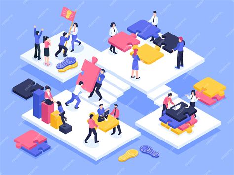 Premium Vector Isometric Business Illustration