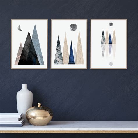 set   downloadable prints instant   modern etsy