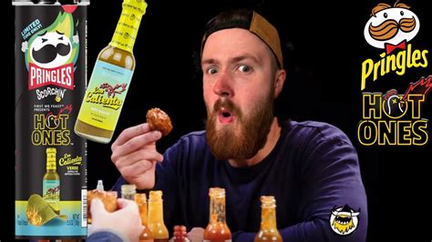 Pringles Hot Ones Los Calientes Verde Chips Review Part Youtube