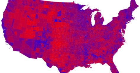 Traditional Red Blue States Map - Map