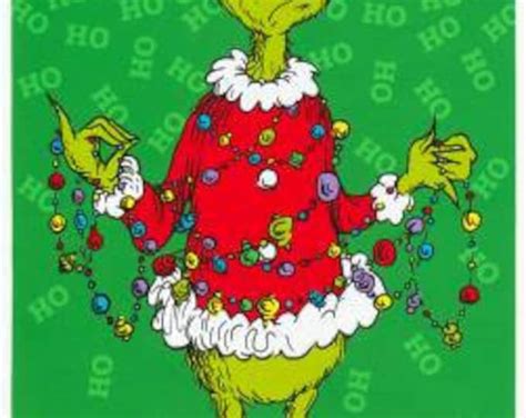 Grinch Panel Grinch Fabric Robert Kaufman Grinch Panel Holiday Dr