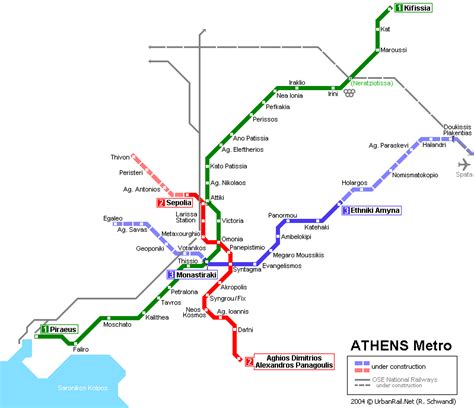 Athens Metro Map - ToursMaps.com