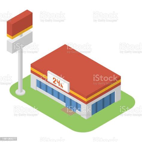 Ilustración De Tienda De Conveniencia Isométrica Y Más Vectores Libres