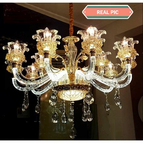 Jual Lampu Hias Gantung Large Premium Crystal Led Cabang Arms