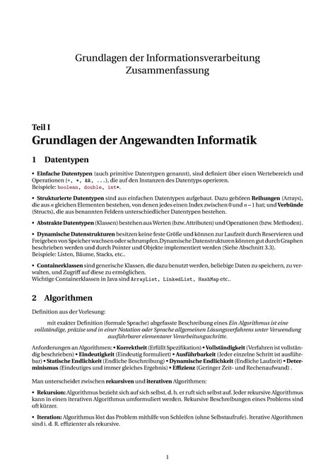 Grundlagen Der Angewandten Informatik Grundlagen Der Informatik II