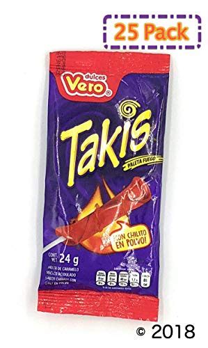 Takis Lollipops 25 Pack Chamoy Lollipops Takis Suckers Paleta Takis