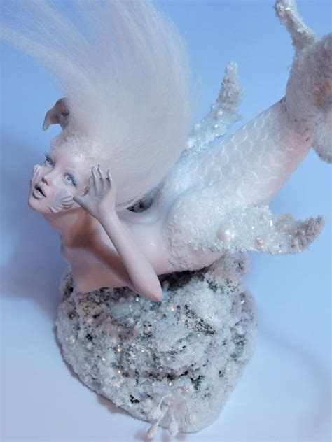 Ooak Sculpture Aquatica Ice Arctic Mermaid By Bornbrightdollsny Mermaid