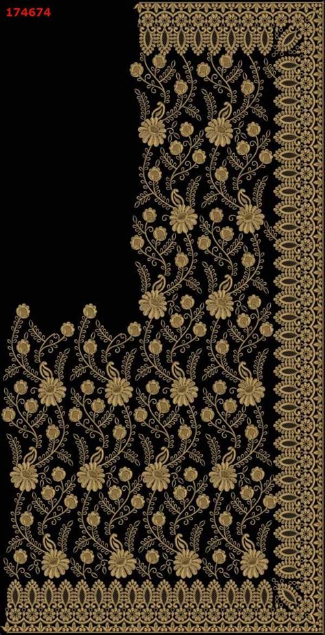 Jari C Pallu Saree Embroidery Design Artofit