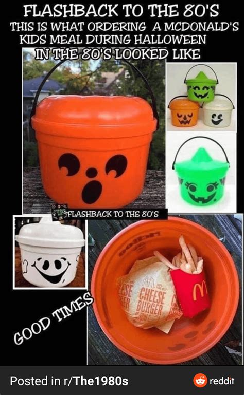 Happy Meal buckets for Halloween : r/80s