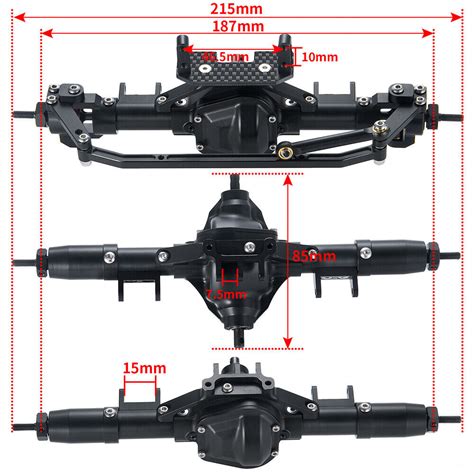 Vorderachse Hinterachse Middle Achsen für Axial 1 10 SCX10 RC Crawler