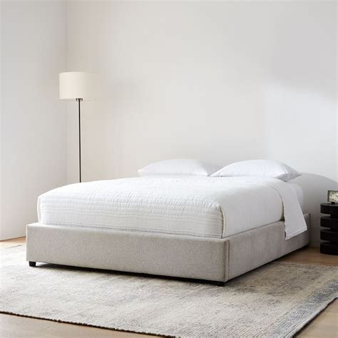 Upholstered Low Profile Bed Frame | West Elm