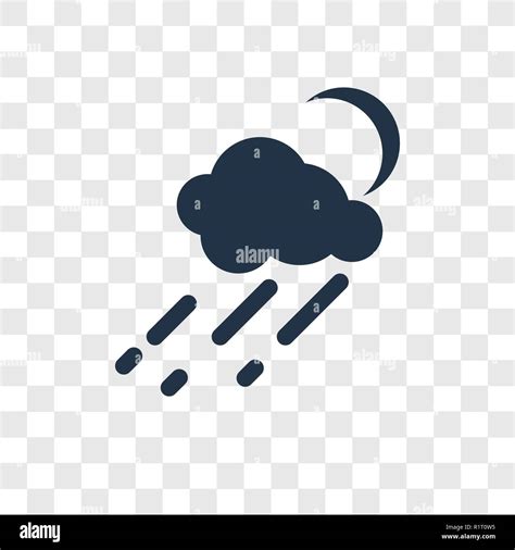 Rainy vector icon isolated on transparent background, Rainy ...