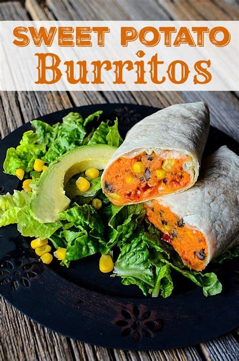 Sweet Potato Burritos Recipe Meatless Main Dish This Mama Loves