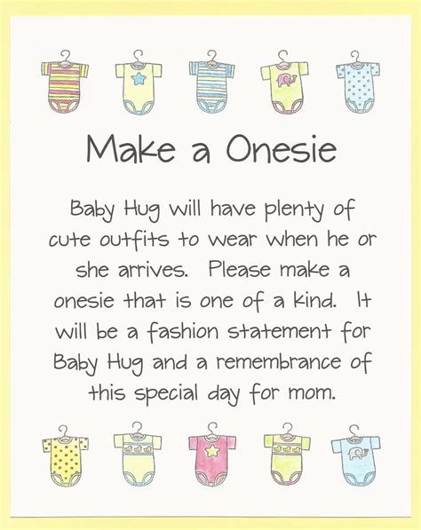 Decorate A Onesie Baby Shower Game Sign Baby Shower Etsy