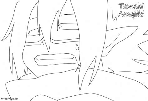 Funny Tamaki Amajiki Coloring Page