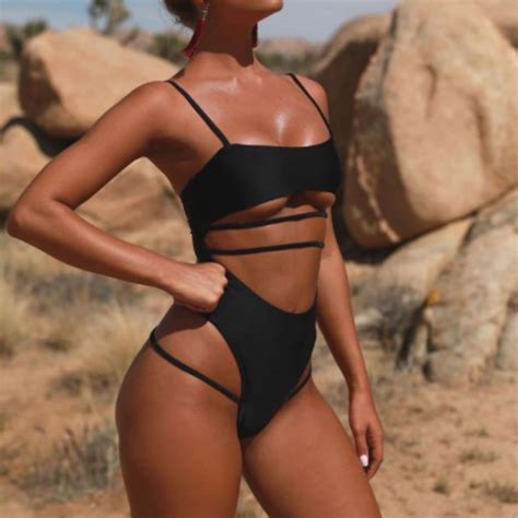 Monokini Trajes De Ba O Sexy Ba Ador Brasile O De Corte Alto Traje