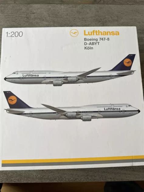 Herpa Wings 1 200 Lufthansa Boeing B747 8 D Abyt Köln Retro Livery Eur