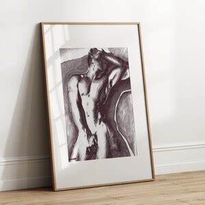 Set Of Gay Art Prints Full Frontal Nudity Gay Male Etsy