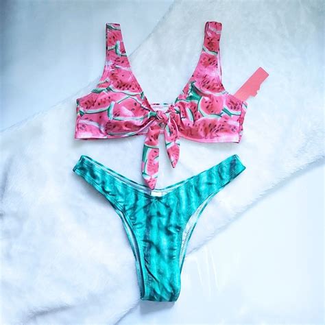 Watermelon Bikini Women S Fashion Swimwear Bikinis Swimsuits On Carousell