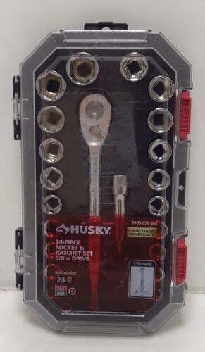 Husky In Drive Ratchet Sae Metric Standard Socket Set Piece