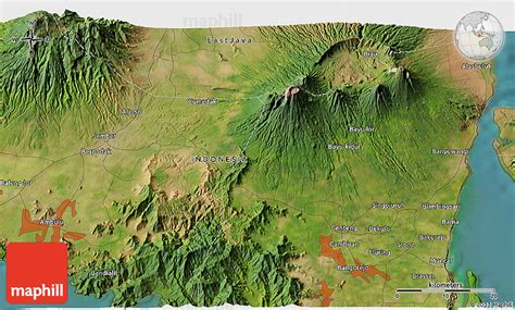 Satellite 3D Map of Banyuwangi