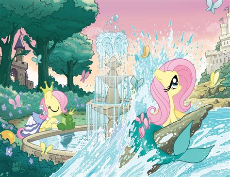 336081 Safe Artist Tonyfleecs Fluttershy Butterfly Frog Mermaid