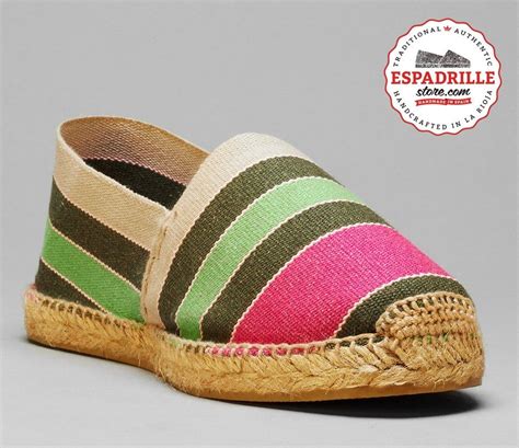 Authentic Flat Striped Espadrilles For Women Hand Made In Spain