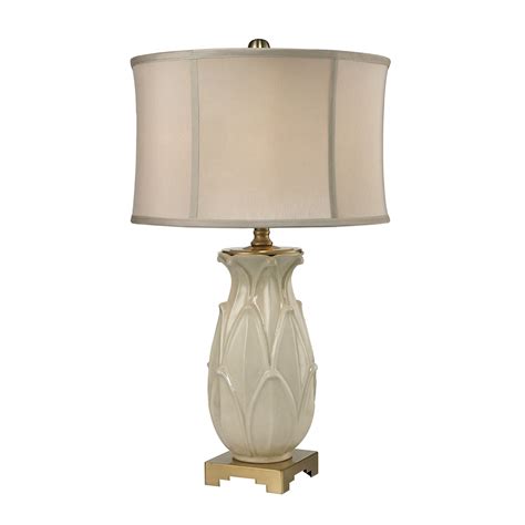 Dimond Lighting Leaf Cream Ceramic Table Lamp D2598