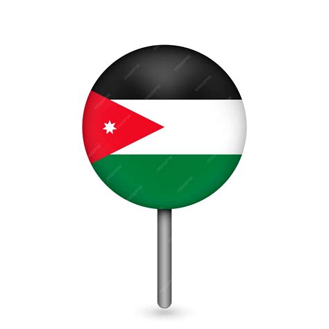 Premium Vector Map Pointer With Contry Jordan Jordan Flag Vector