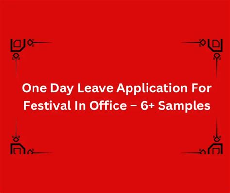 Durga Puja Leave Application For Office 7 Different Samples