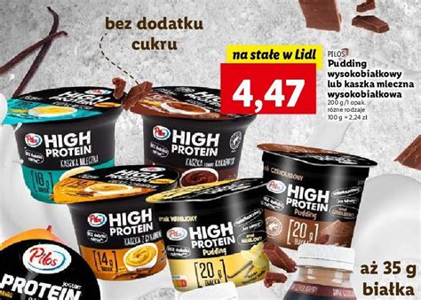 Promocja Pudding Proteinowy Czekoladowy Pilos High Protein W Lidl