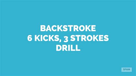 Backstroke 6 Kicks 3 Strokes Drill Youtube