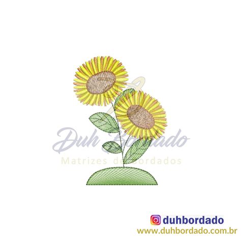 Matriz De Bordado Girassol Duh Bordado Matrizes De Bordados