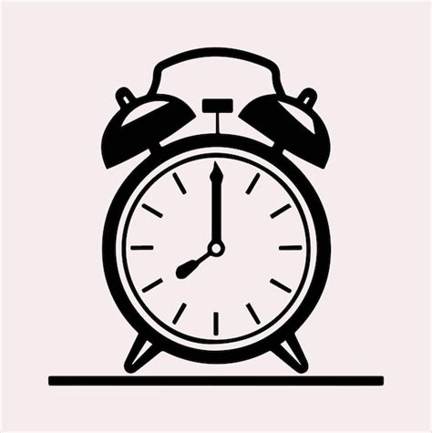 Alarm Clock Vector Silhouette Illustration Premium Ai Generated Vector