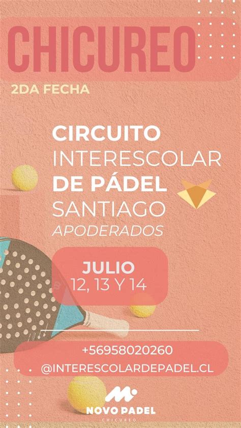 Inscripci N Chicureo A Fecha Interescolar De Padel De Santiago