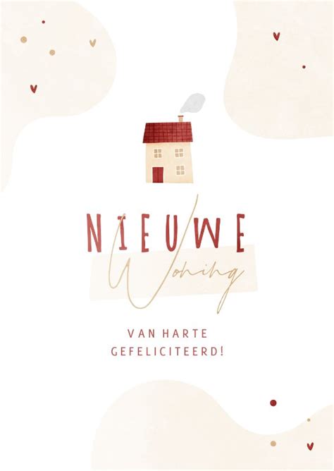 Felicitatiekaart Nieuwe Woning Met Huis En Kaartje2go