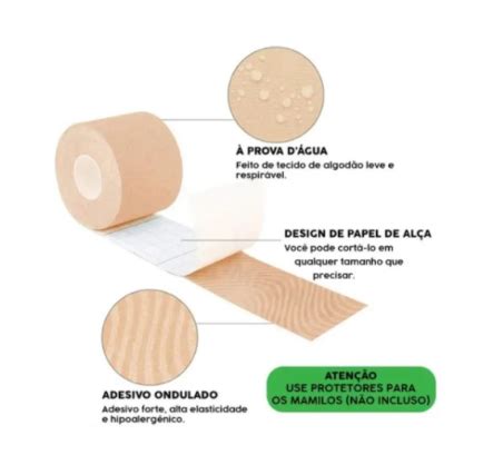 Fita Kinesio Tape Bandagem Funcional Elástica Fisioterapia 5cm x 5m