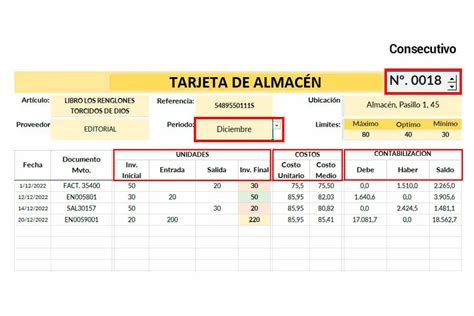 Tarjeta de Almacén en Excel Controla tu Inventario Fácil