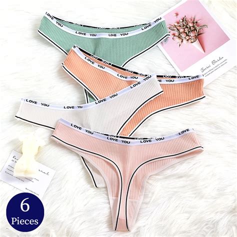 WarmSteps Calcinhas Thongs De Algod O Para Mulheres Roupa Interior Listrada Lingerie Sexy Suave