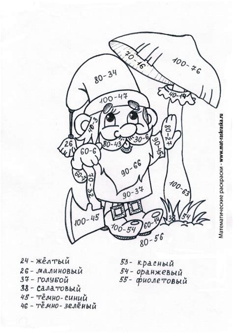 Развивающие и математические раскраски - Сложение и вычитание в ...