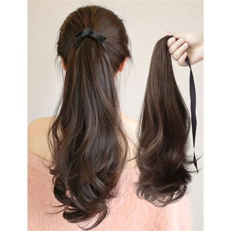 Wig Ponytail Female Strap Big Wave Long Hair Ponytail Braid Natural