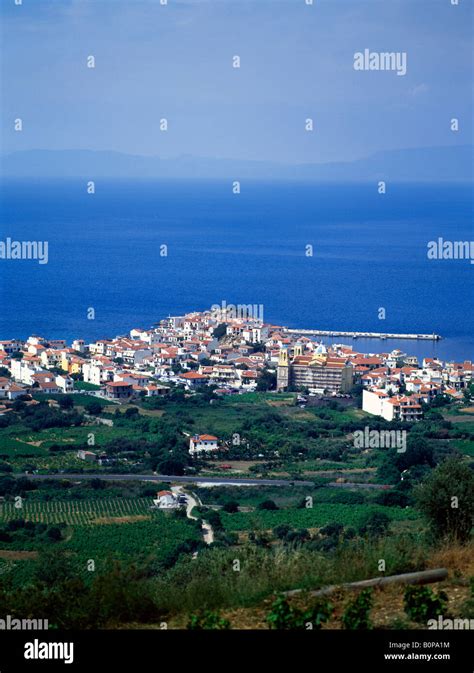 Samos Greece Kokkari Town By The Sea Stock Photo Alamy