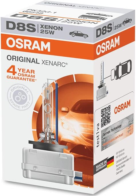 Osram 66548 D8S Xenon 25W XENARC Folding Box 1 Lamp Amazon Co Uk