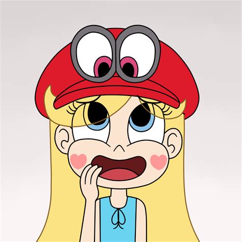 Star Butterfly Wears Marios Cap With Eyes By Deaf Machbot On Deviantart