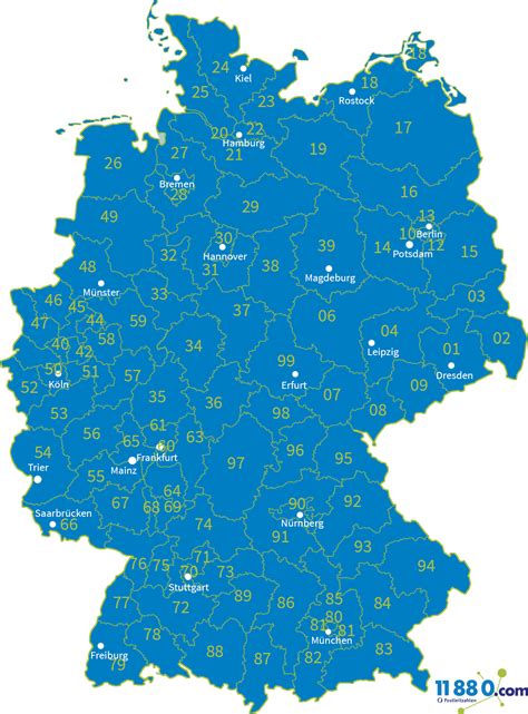 Postleitzahlen Deutschland Karte