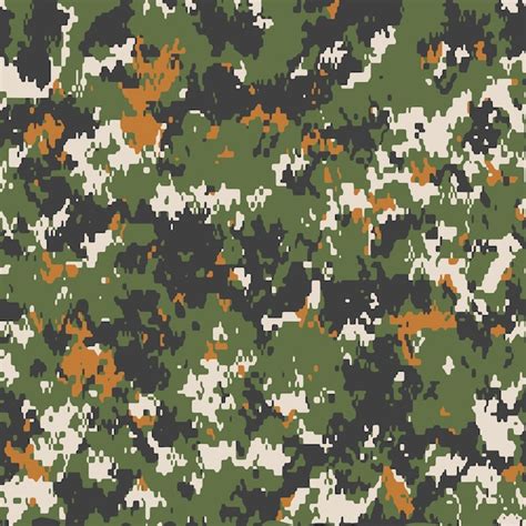 Camuflaje patrón sin costuras camuflaje digital fondo vector de