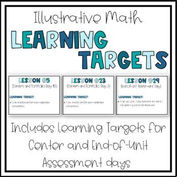 Illustrative Math Grade Unit Learning Targets Tpt